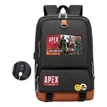 Apex Hero Print Usb Youth School Bag Leisure Travel Backpack