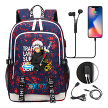Pirate King Print Youth Student Backpack Usb Casual Backpack