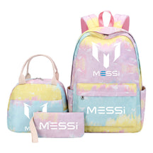 Sports Football Stars, Teenagers, Students, Girls, Backpacks, Lunch Bags, 3-piece Backpack Set
