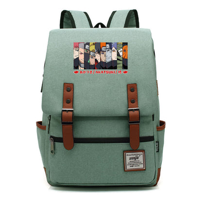 Naruto Printed Student Backpack Casual Belt Buckle Classic Backpack