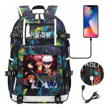Printed Usb Youth Student Backpack Men And Women's Leisure Large Capacity Travel Backpack