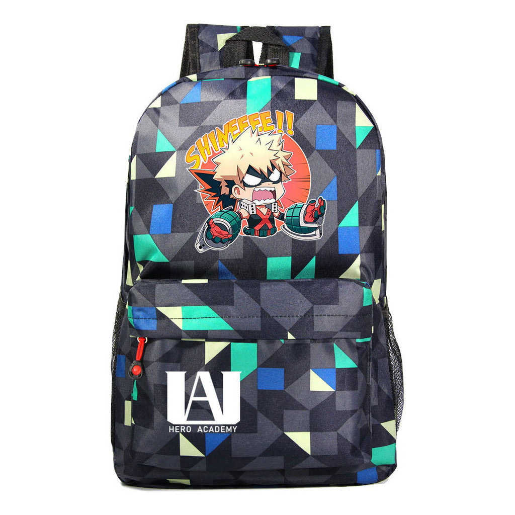 Cartoon Fashion Anime My Hero Academy Printed Youth Student Backpack Men's And Women's Leisure Backpack