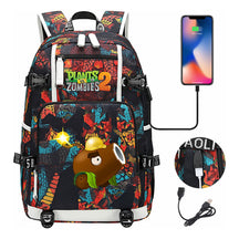 Printed Usb Youth Student Backpack For Men And Women's Leisure Travel Backpack