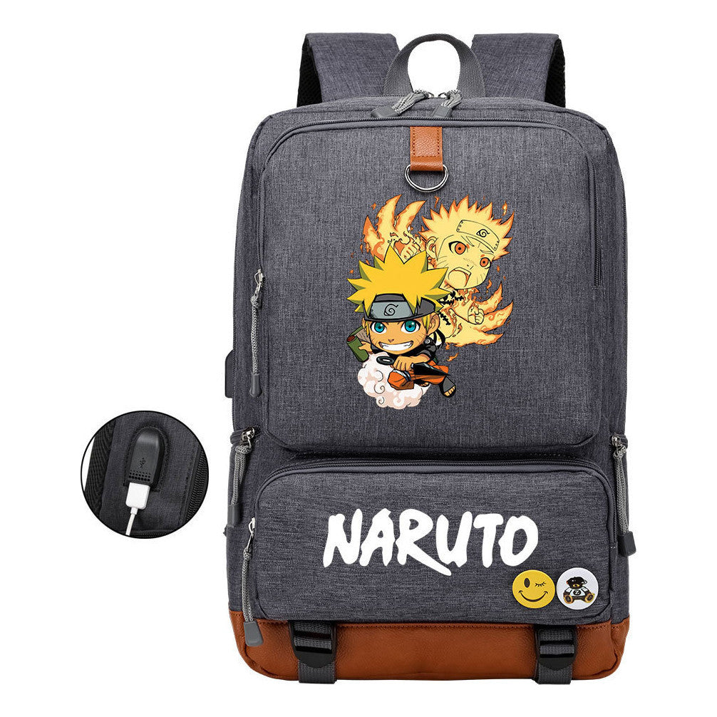 Printed Usb Youth Student Backpack For Men And Women's Leisure Travel Backpack