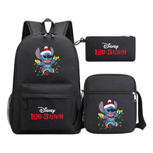 Starry Baby Stitch Printed Youth School Bag Three Piece Set For Men And Women Shoulder Set Backpack