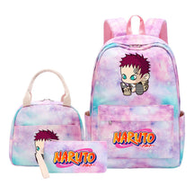 Naruto Teenage Student Girls School Bag Lunch Bag Three Piece Set Backpack Set