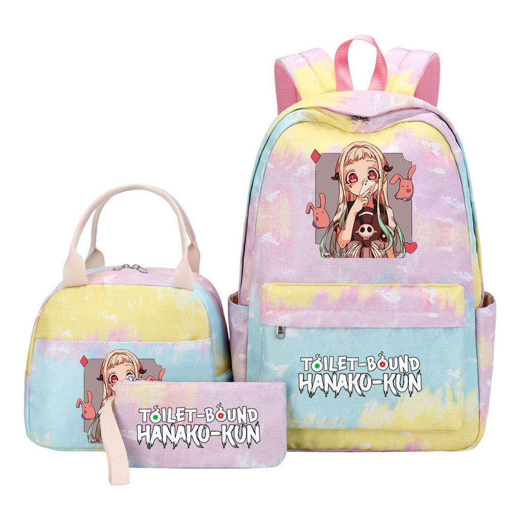 Teenage Student Girl Backpack Lunch Bag Three Piece Set Backpack Set