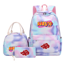 Naruto Student Girl Backpack Lunch Bag Three Piece Set Backpack Set