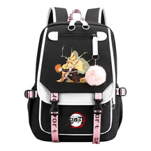 Cartoon Fashion Usb Student Backpack With Casual Woven Strap Flip Back Backpack
