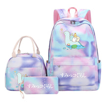 Game Corner Biology Youth Student Girls School Bag Lunch Bag Three Piece Set Backpack Set