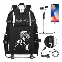 Death Note Usb Large Capacity Youth Student Backpack For Boys And Girls Leisure Travel Backpack