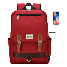 Printed Teenage Student Backpack For Men And Women With Casual Belt Buckle Usb Backpack
