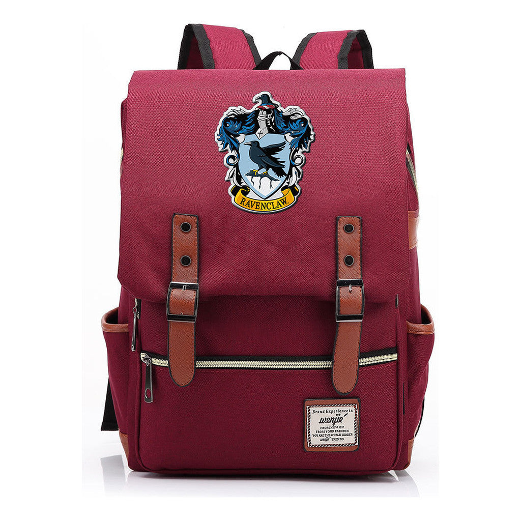 School Of Witchcraft And Wizardry Printed Student School Bag Casual Belt Buckle Classic Backpack