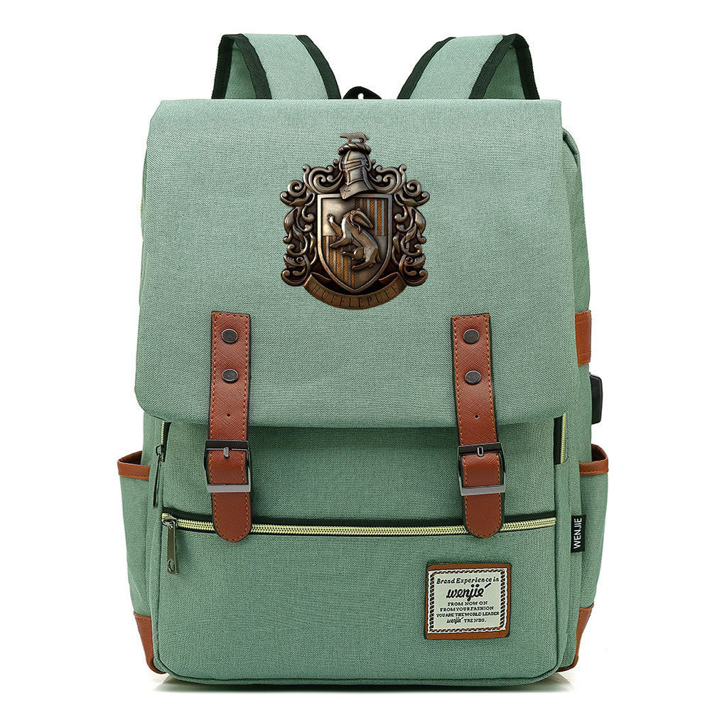 Academy Of Magic Teen Student School Bag Usb Casual Belt Buckle Backpack
