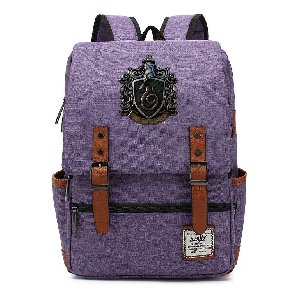School Of Witchcraft And Wizardry Printed Youth Backpack Men And Women, Casual Belt Buckle, Classic Backpack