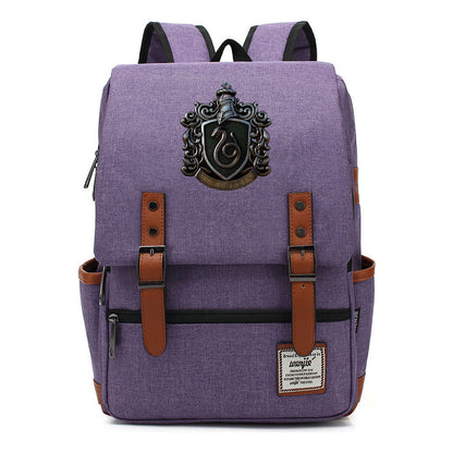 School Of Witchcraft And Wizardry Printed Youth Backpack Men And Women, Casual Belt Buckle, Classic Backpack