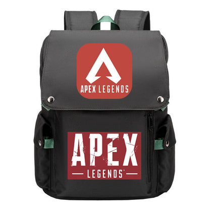 Apex Hero Print Usb Charging Cap Headpiece Student Backpack Leisure Backpack