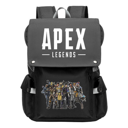 Apex Hero Print Usb Charging Cap Head Style Student School Bag Casual Backpack