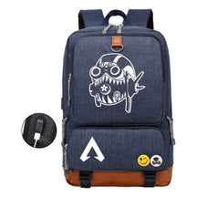 Apex Hero Print Usb Student Backpack For Leisure Travel Backpack