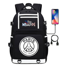 Football Star Mbappe Printed Usb Youth Student Backpack, Boy's And Girl's Backpack, Leisure Travel Backpack