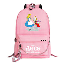 Cheshire Cat Alice's Adventure In Wonderland Youth School Bag Casual Weaving Strap Backpack