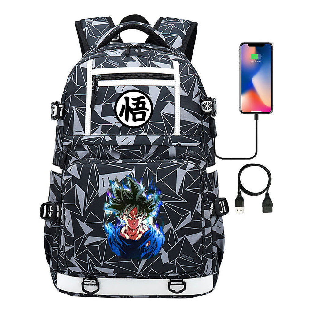 Seven Dragon Ball Usb Youth Student School Bag Men's And Women's Backpack Leisure Travel Bag