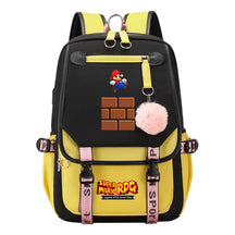 Printed Usb Youth Student Backpack For Men And Women With Casual Woven Strap Flap Backpack