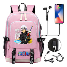 Pirate King Print Youth Student Backpack Usb Casual Backpack