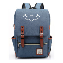 Superhero Batman Print Youth Student Backpack Casual Belt Buckle Classic Backpack