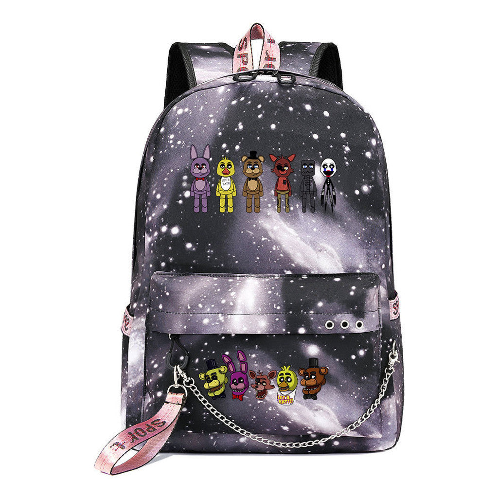 Toy Bear Game Usb Youth Student Backpack For Men And Women Leisure Travel Backpack