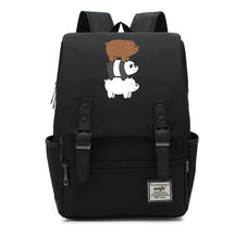 Cartoon Cute Three Bears Printed Youth School Bag For Men And Women Leisure Belt Buckle Classic Backpack