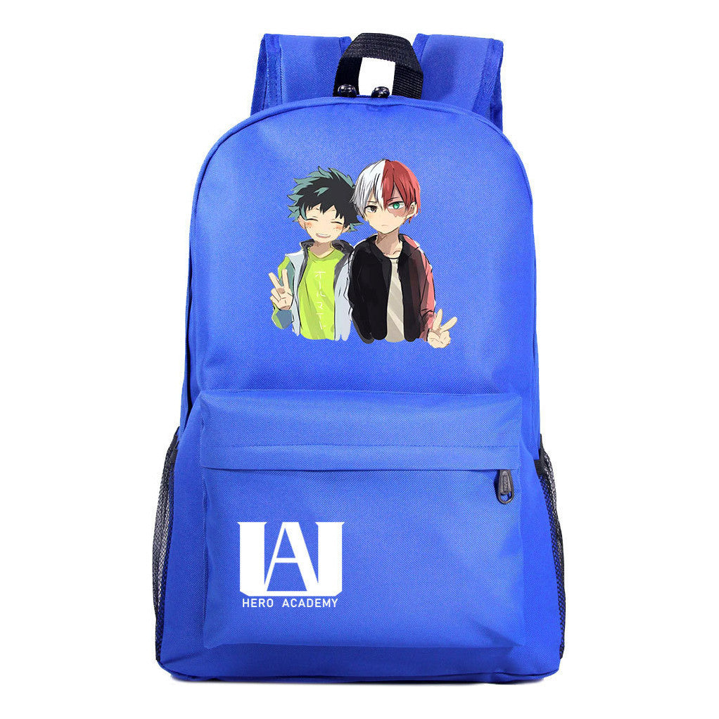 Anime My Heroes Academy Printed Youth Student Backpack Men's And Women's Leisure Backpack