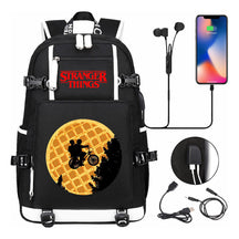 Strange Story Printed Usb Youth Student Backpack For Men And Women's Leisure Travel Backpack