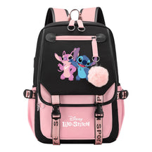Interstellar Baby Stitch Usb Backpack With Casual Woven Strap Flip Back Backpack