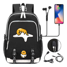 Comic Lazy Egg Youth Student Backpack Usb Men's And Women's Leisure Backpack