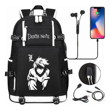 Death Note Usb Large Capacity Youth Student Backpack For Boys And Girls Leisure Travel Backpack