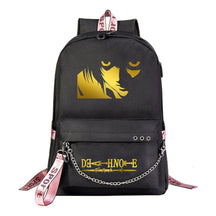 Golden Death Note Death God Usb Youth Student School Bag Leisure Travel Backpack