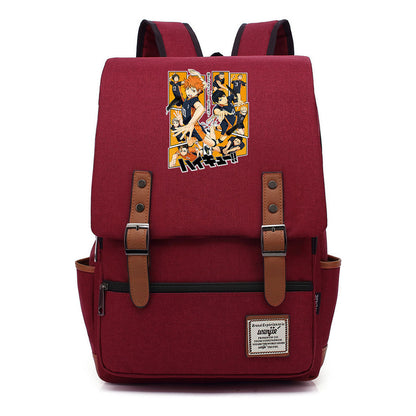Volleyball Youth Printed Youth School Bag Casual Belt Buckle Classic Backpack