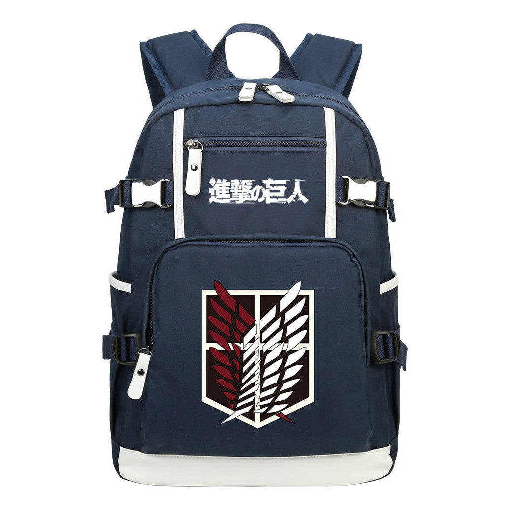 Giant Wings Of Anime Attack, Youth Student School Bag, Men's And Women's Backpack, Leisure Travel Backpack