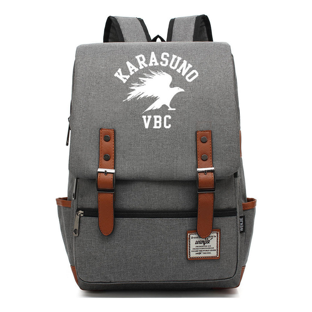 Volleyball Youth Printed Student School Bag Casual Belt Buckle Classic Backpack