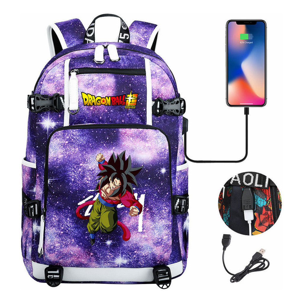 Fashionable Sun Wukong Usb Large Capacity Student Backpack For Leisure Travel Backpack