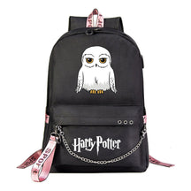 School Of Witchcraft And Wizardry Emblem Usb Student School Bag Leisure Travel Backpack