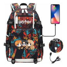 School Of Witchcraft And Wizardry Usb Earphones, Youth Student Backpacks, Leisure Travel Backpacks