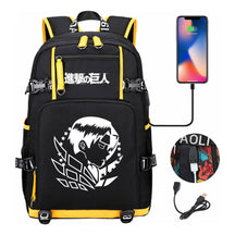 The Giant Of Manga Attack Usb Youth Student Backpack For Men And Women's Leisure Travel Backpack