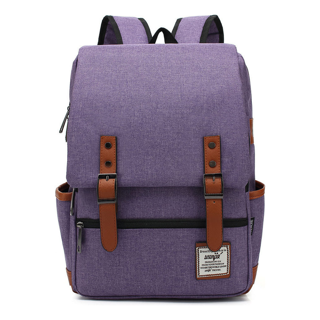 Printed Teenage Student Backpack For Men And Women With Casual Belt Buckle Classic Backpack
