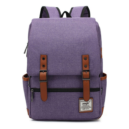 Printed Teenage Student Backpack For Men And Women With Casual Belt Buckle Classic Backpack