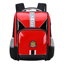 Shiny Leather Waterproof Elementary School Backpack With Anti Slip Foot Nails