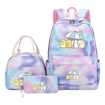 Corner Biology Student School Bag Lunch Bag Three Piece Set Backpack Set