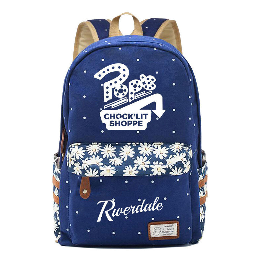 Valley Town Printed Youth School Bag Fashion Casual Backpack