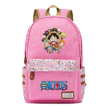 Anime Pirate King Lufei Printed Student School Bag Fragmented Flower Leisure Backpack